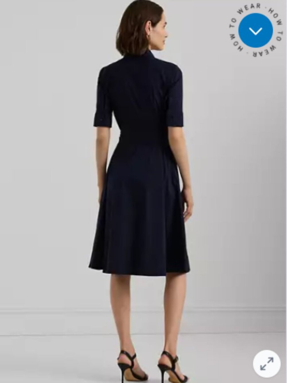 Ralph Lauren Belted Cotton Blend Shirtdress - Picture 2 of 6